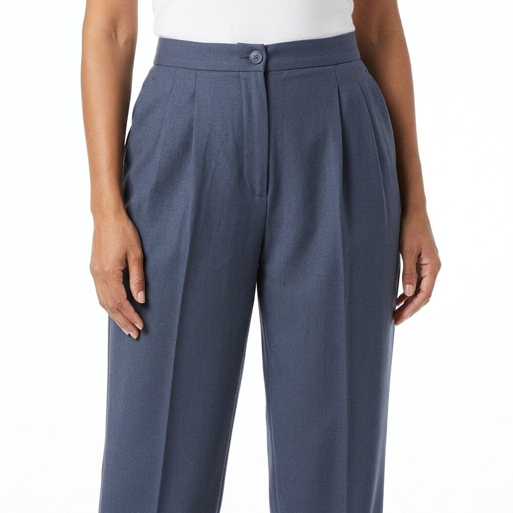 Harvé Benard Sport 100% Wool Blue Pants Women Size 10